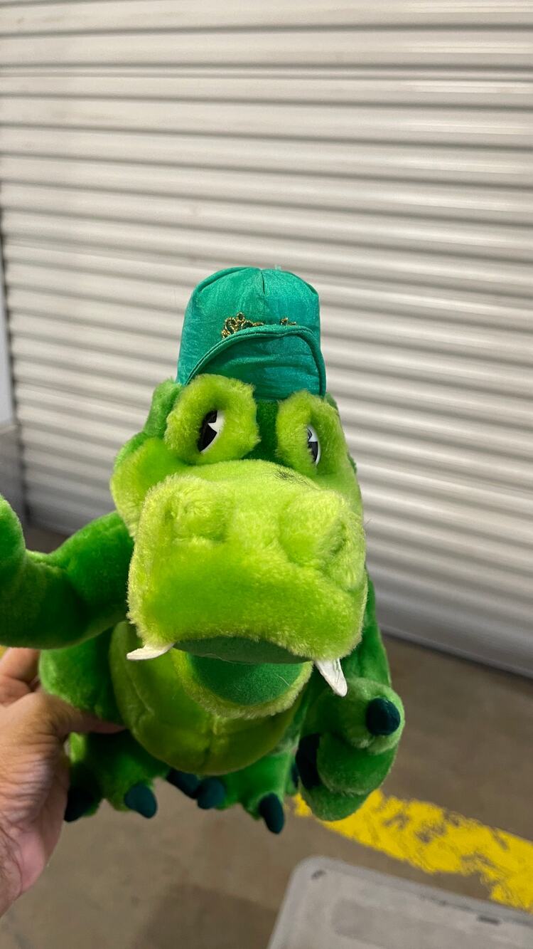 Simple Green Egbar Aligator Plush Stuffed Animal 1980s or 1990s